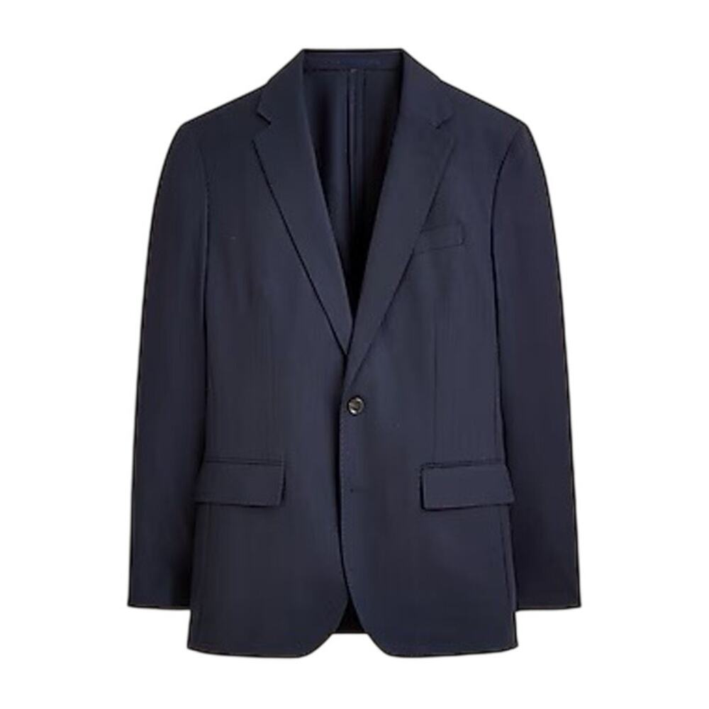 J.Crew Ludlow Slim Fit Unstructured Suit Jacket Irish Cotton Linen Navy 48L NWT
